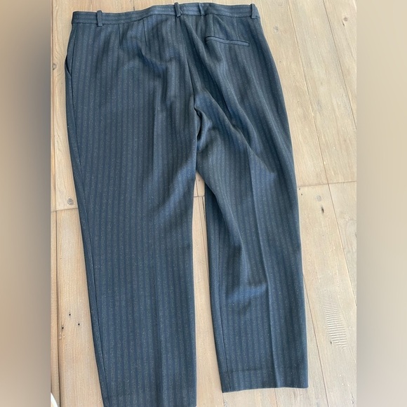 Theory Tailor Striped Trouser Pale Stripe Knit 16 NWT $345 - Picture 6 of 8